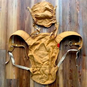 Sakura Bloom chambray linen caramel color onbuhimo